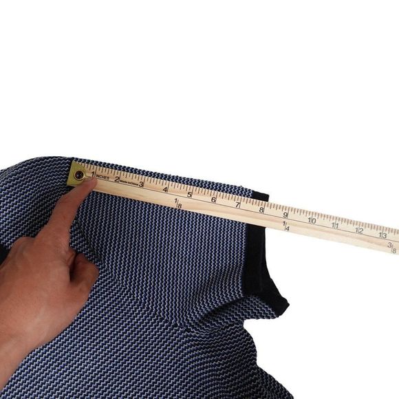 Rag & Bone Harvey Cotton Knit Polo Shirt Mens M Heavy Preppy Tight-Knit Blue - Picture 8 of 8